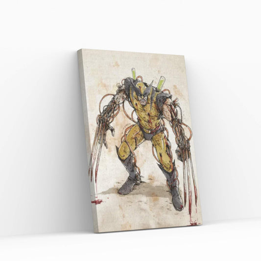 Rusty Wolverine Canvas Wall Art - Y Canvas