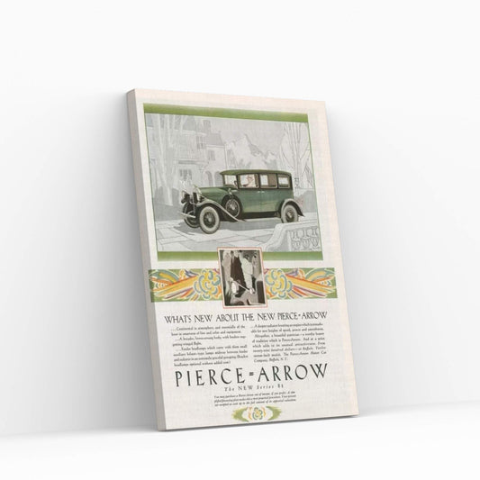 1928 Pierce-Arrow Magazine Advert Canvas Wall Art - Y Canvas