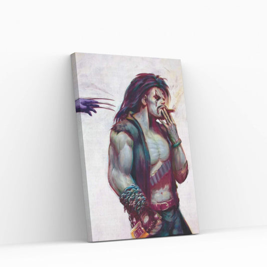Lobo Vs. Wolverine Canvas Wall Art - Y Canvas