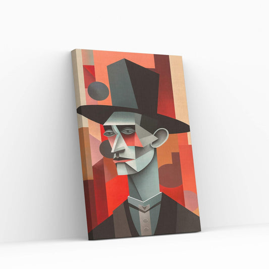 Picasso Style Gentleman Male Canvas Wall Art - Y Canvas