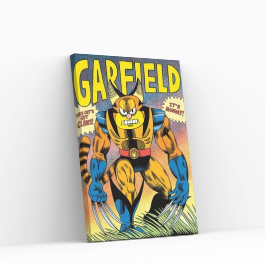 Wolverine Garfield Canvas Wall Art - Y Canvas