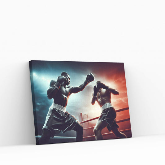 Black African Boxer, Fist and Victory, Boxing Canvas Wall Art - Y Canvas