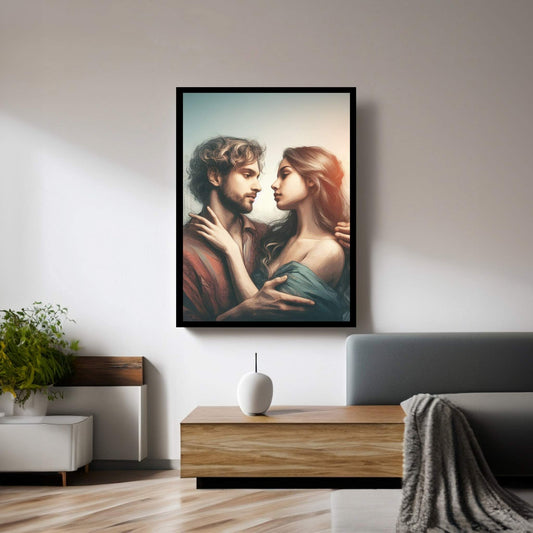 Love Couple Renaissance Style Canvas Wall Art - Y Canvas
