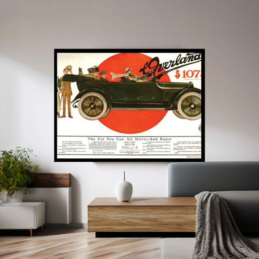 1915 Willys-Overland Magazine Advert Canvas Wall Art - Y Canvas