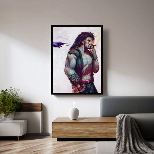 Lobo Vs. Wolverine Canvas Wall Art - Y Canvas