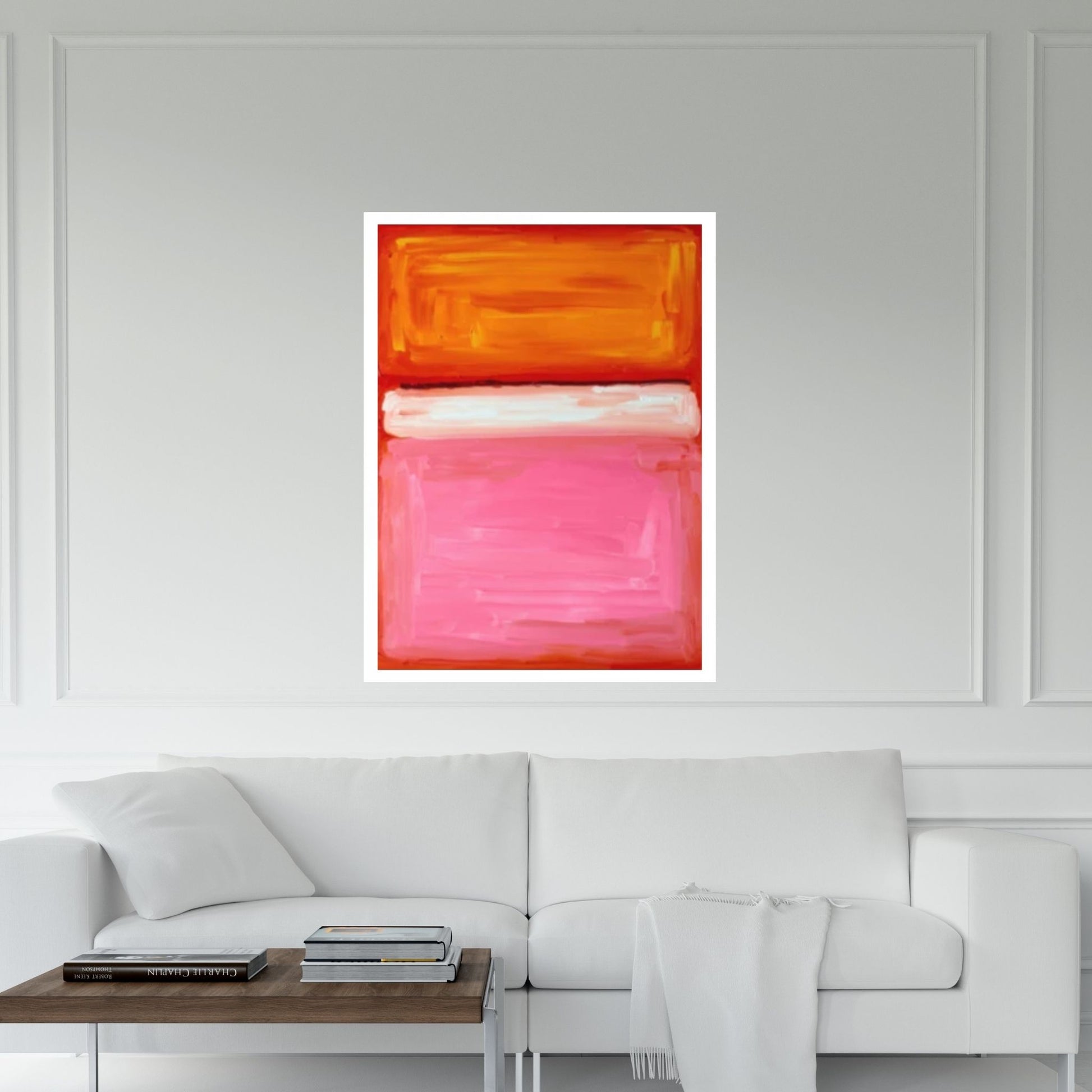 Mark Rothko Frame Canvas/Poster Art Reproduction, Red Vintage Exhibition Poster - Y Canvas